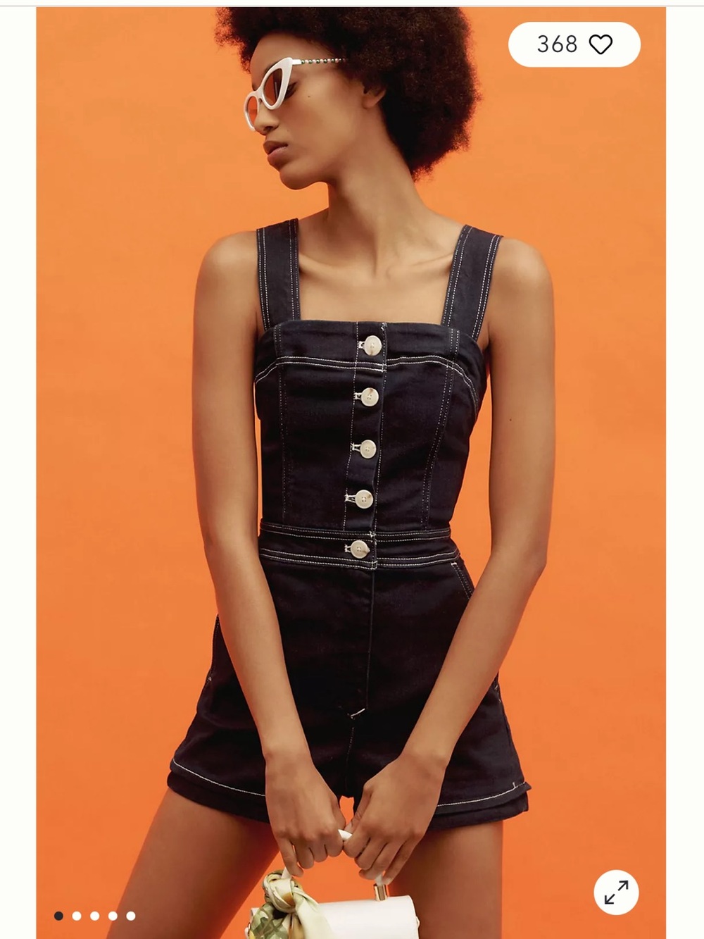 Maeve Portside Button Front Jumper Denim Edition